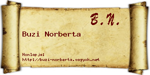 Buzi Norberta névjegykártya